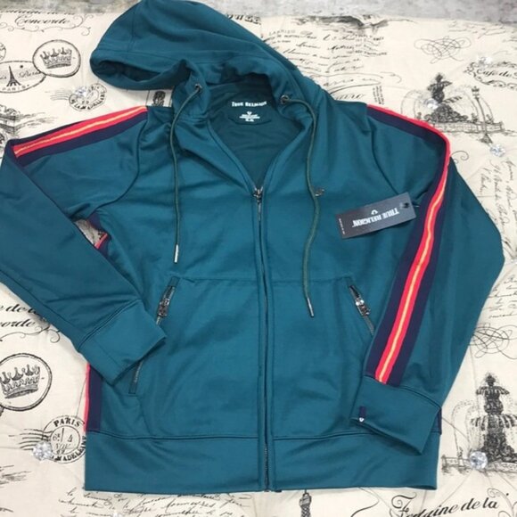 True Religion Racer Stripe Zip-Up Hoodie - Picture 6 of 8